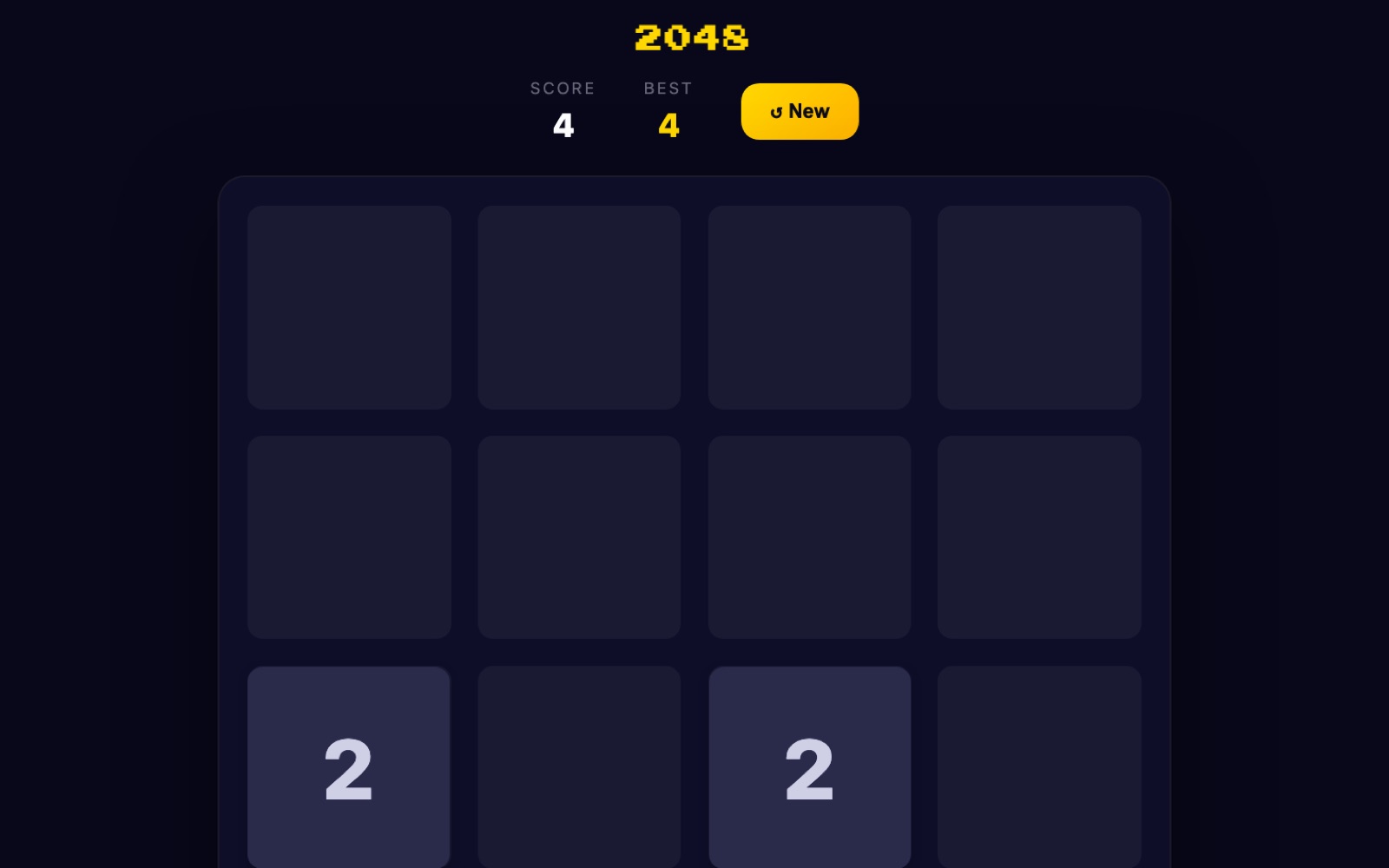 2048 screenshot