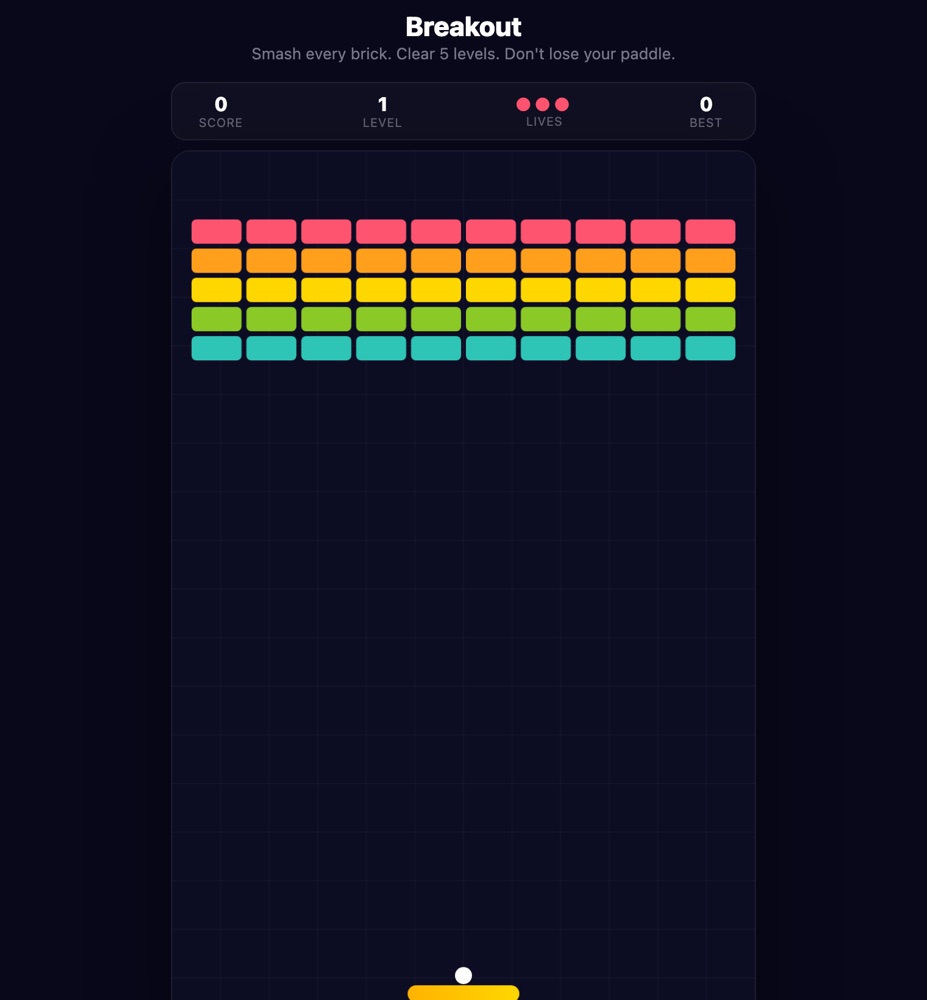 Breakout screenshot