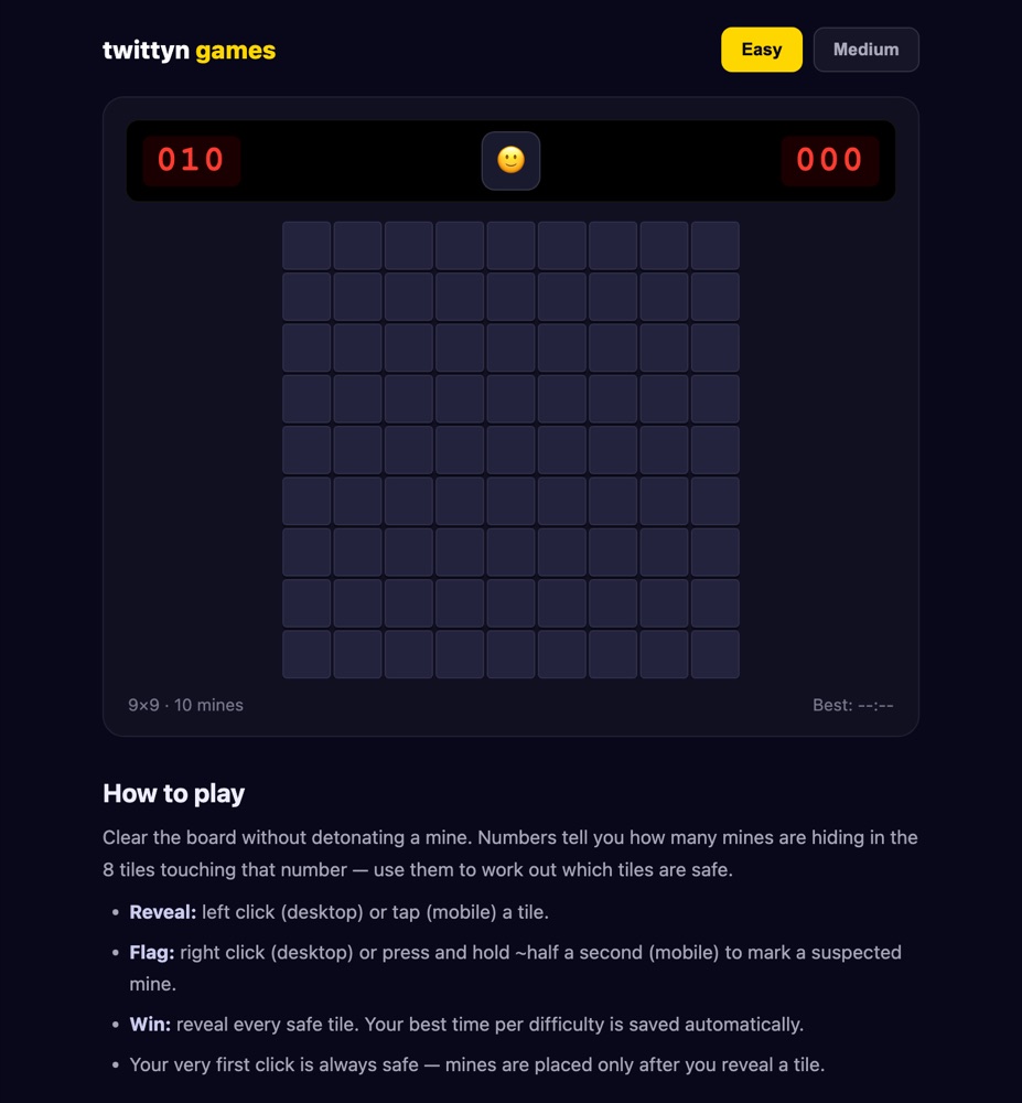 Minesweeper screenshot