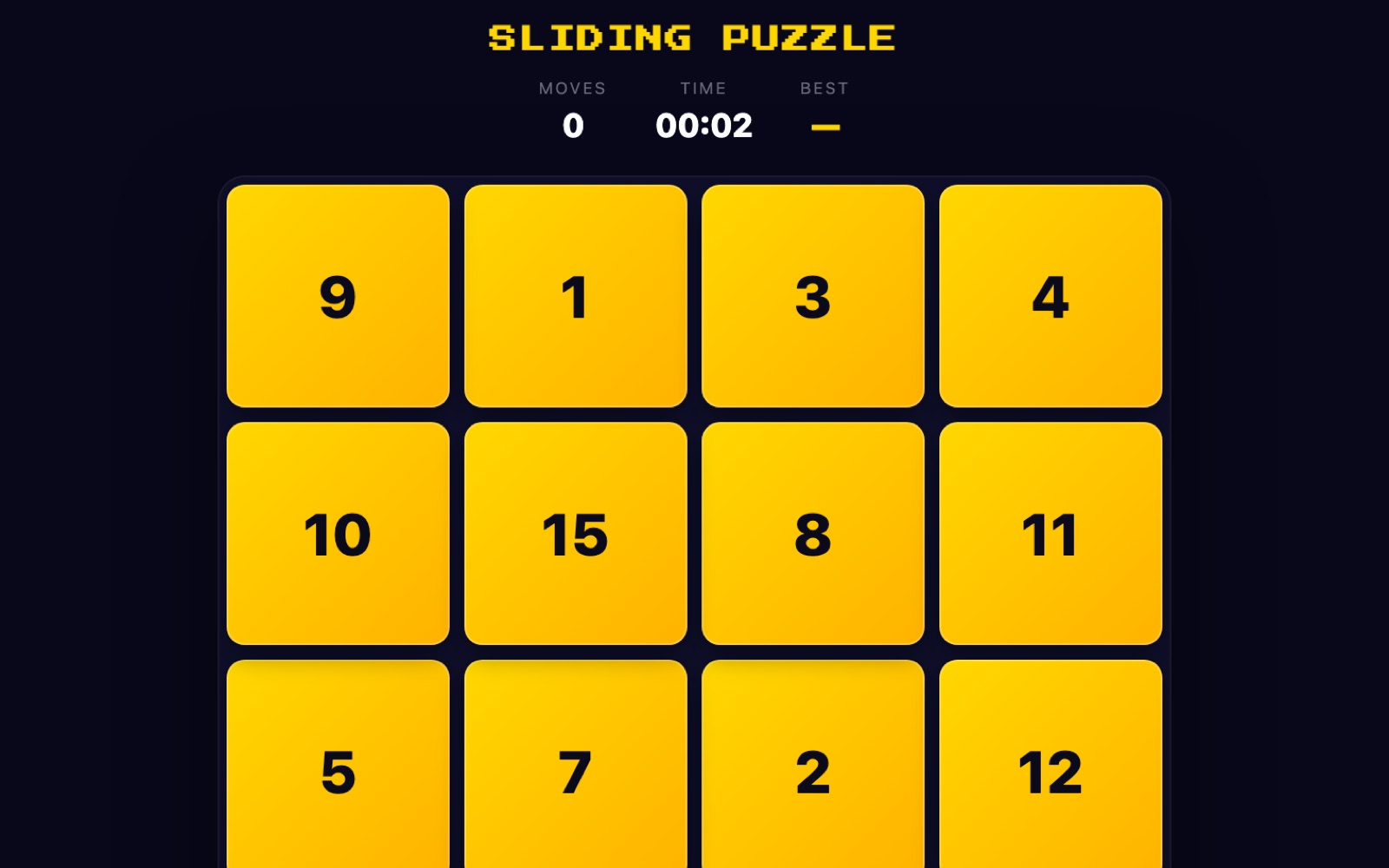 Sliding Puzzle screenshot