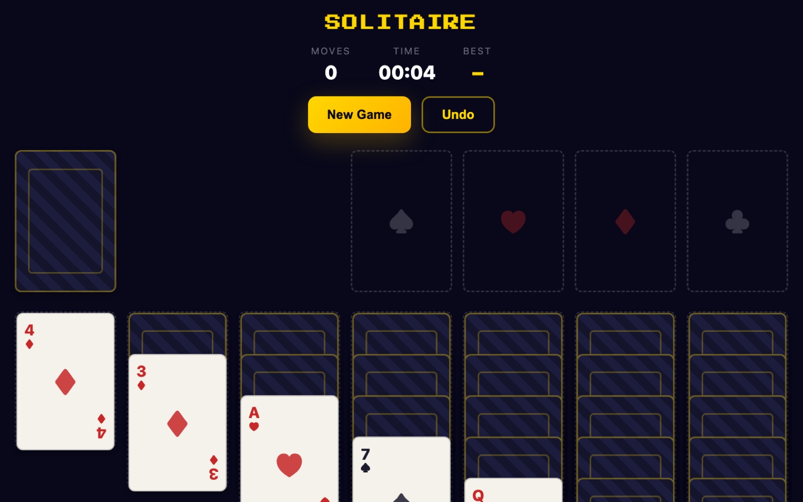 Solitaire screenshot