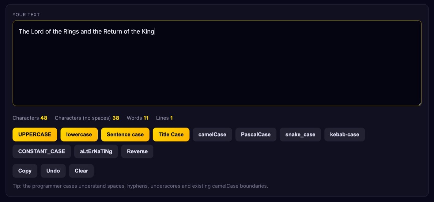 Case converter screenshot